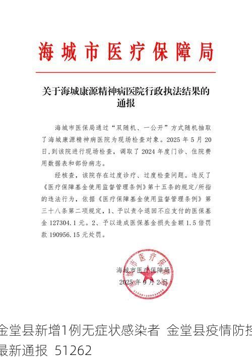金堂县新增1例无症状感染者 金堂县疫情防控最新通报_51262