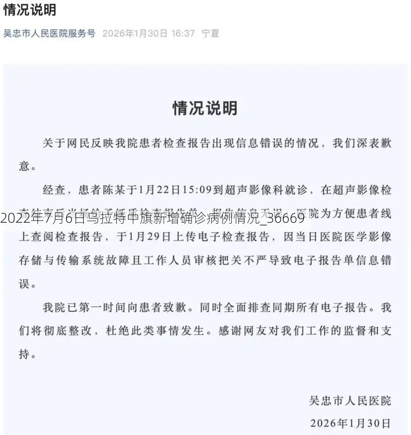 2022年7月6日乌拉特中旗新增确诊病例情况_36669