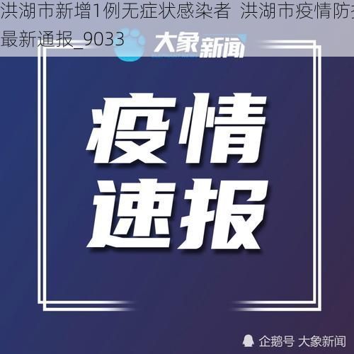 洪湖市新增1例无症状感染者  洪湖市疫情防控最新通报_9033