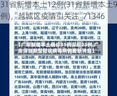31省新增本土12例(31省新增本土9例),越城区疫情引关注_71346