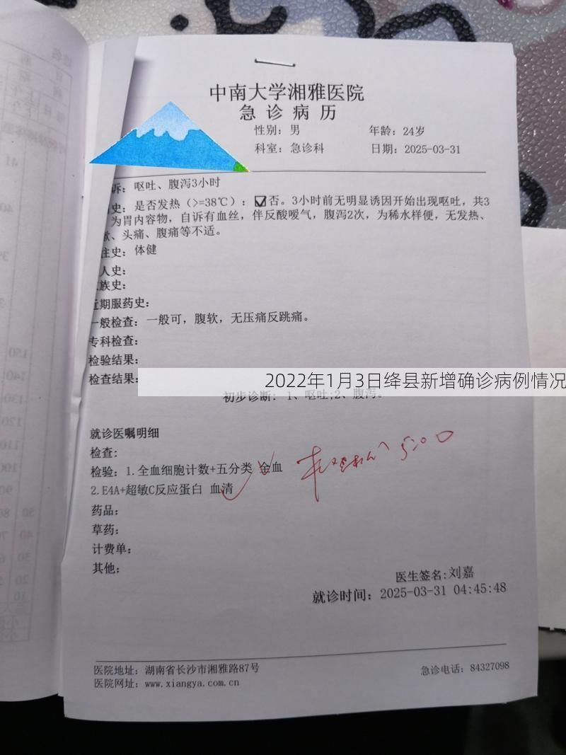2022年1月3日绛县新增确诊病例情况