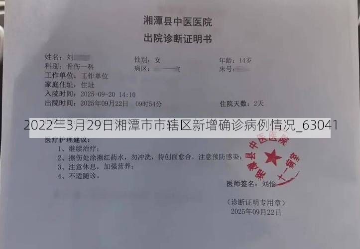 2022年3月29日湘潭市市辖区新增确诊病例情况_63041