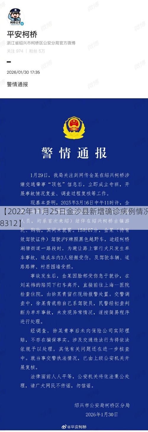 【2022年11月25日金沙县新增确诊病例情况_48312】