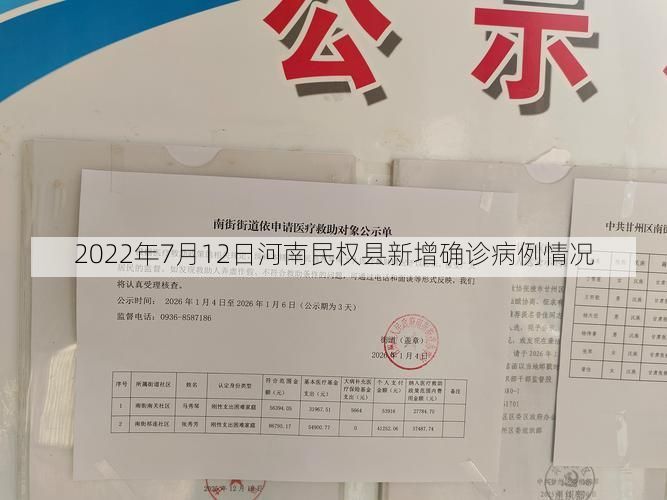 2022年7月12日河南民权县新增确诊病例情况