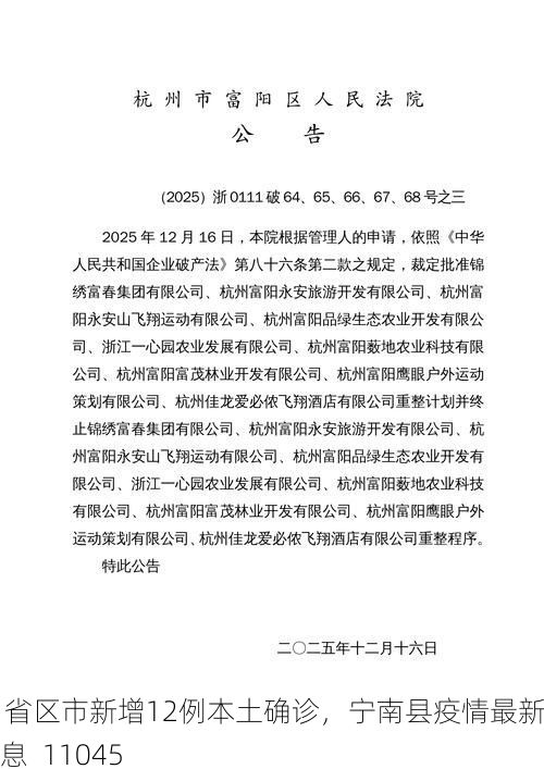 31省区市新增12例本土确诊,宁南县疫情最新消息_11045