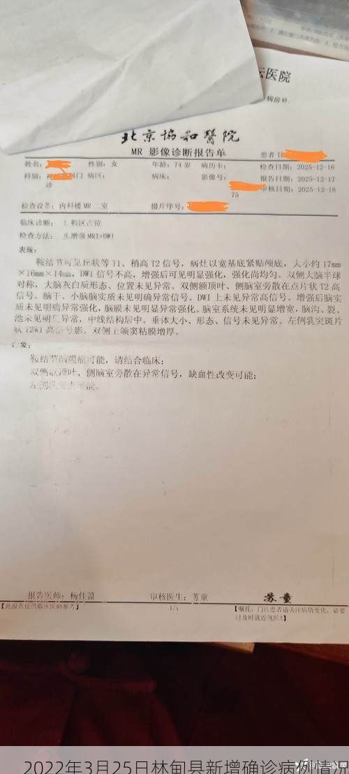 2022年3月25日林甸县新增确诊病例情况