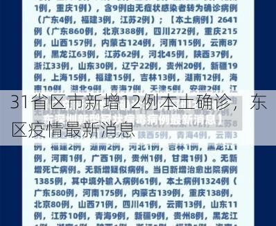 31省区市新增12例本土确诊，东区疫情最新消息