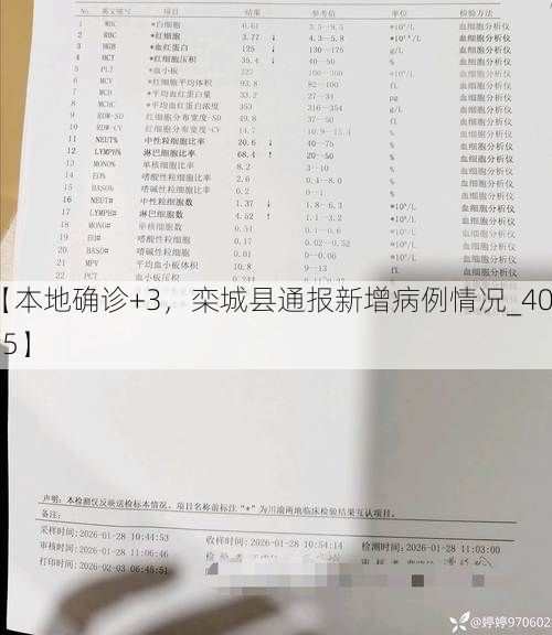 【本地确诊+3，栾城县通报新增病例情况_40315】
