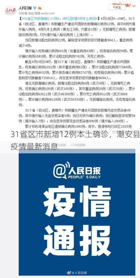 31省区市新增12例本土确诊，潮安县疫情最新消息