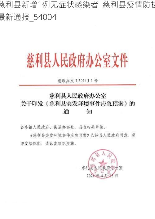 慈利县新增1例无症状感染者  慈利县疫情防控最新通报_54004