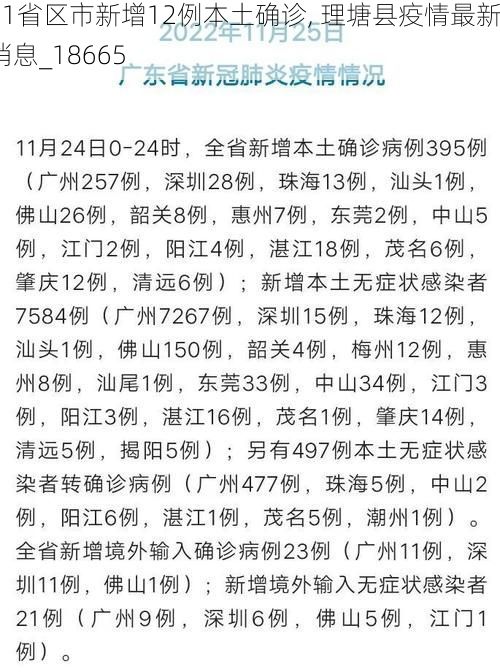 31省区市新增12例本土确诊, 理塘县疫情最新消息_18665