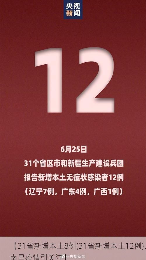 【31省新增本土8例(31省新增本土12例)，南昌疫情引关注】