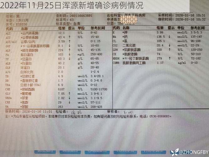 2022年11月25日浑源新增确诊病例情况