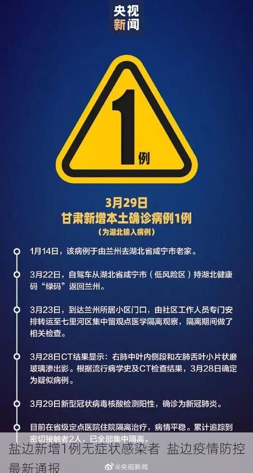 盐边新增1例无症状感染者  盐边疫情防控最新通报
