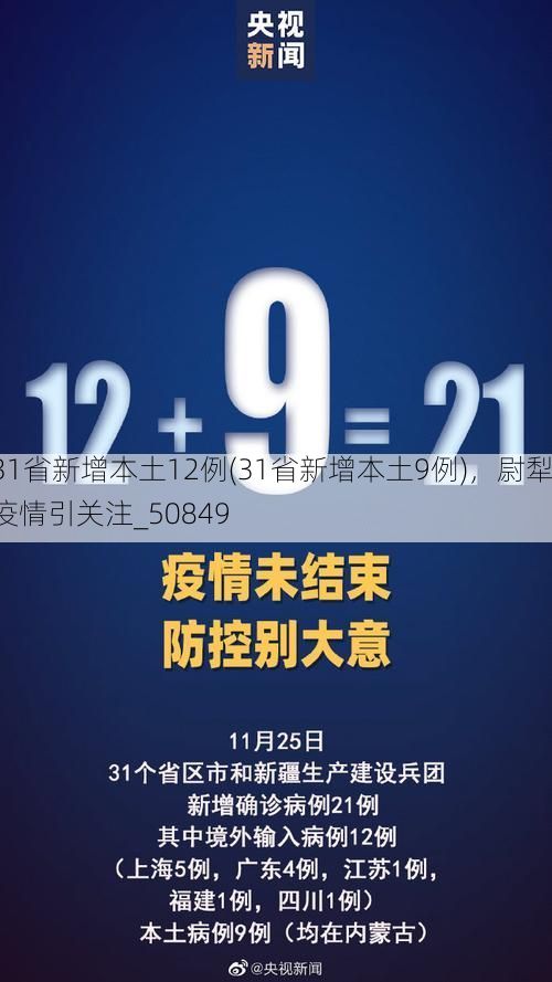 31省新增本土12例(31省新增本土9例)，尉犁疫情引关注_50849