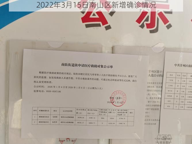2022年3月15日南山区新增确诊情况