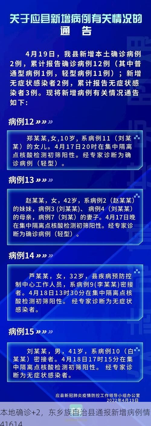 本地确诊+2,东乡族自治县通报新增病例情况_41614