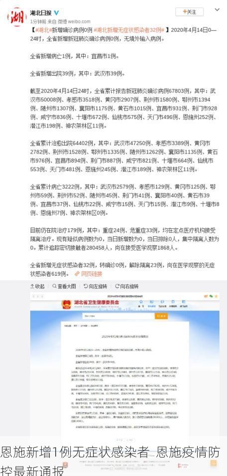 恩施新增1例无症状感染者  恩施疫情防控最新通报