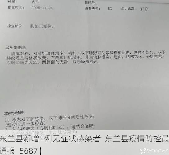 【东兰县新增1例无症状感染者 东兰县疫情防控最新通报_5687】