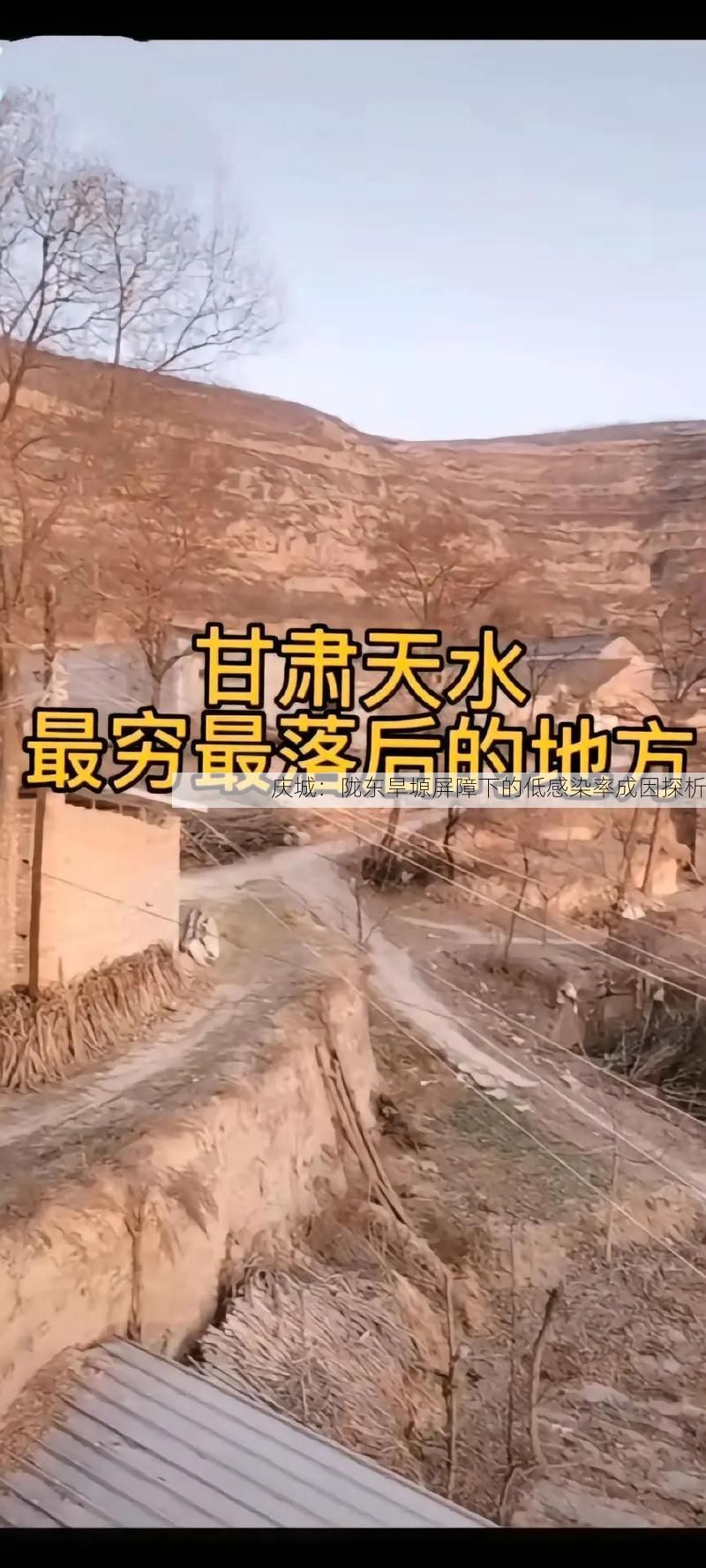 庆城:陇东旱塬屏障下的低感染率成因探析