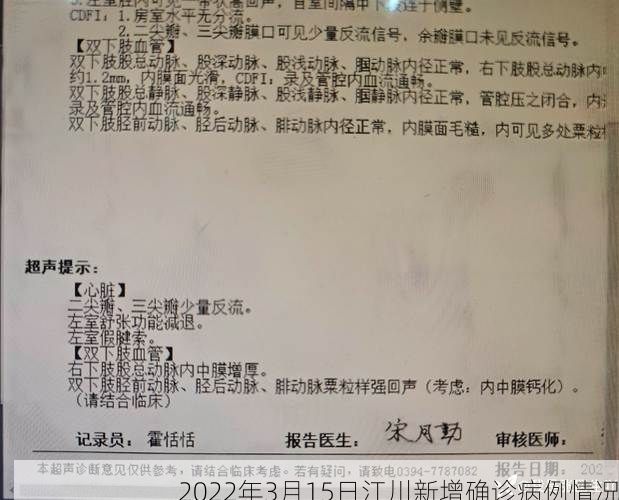 2022年3月15日江川新增确诊病例情况
