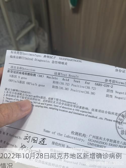 2022年10月28日阿克苏地区新增确诊病例情况
