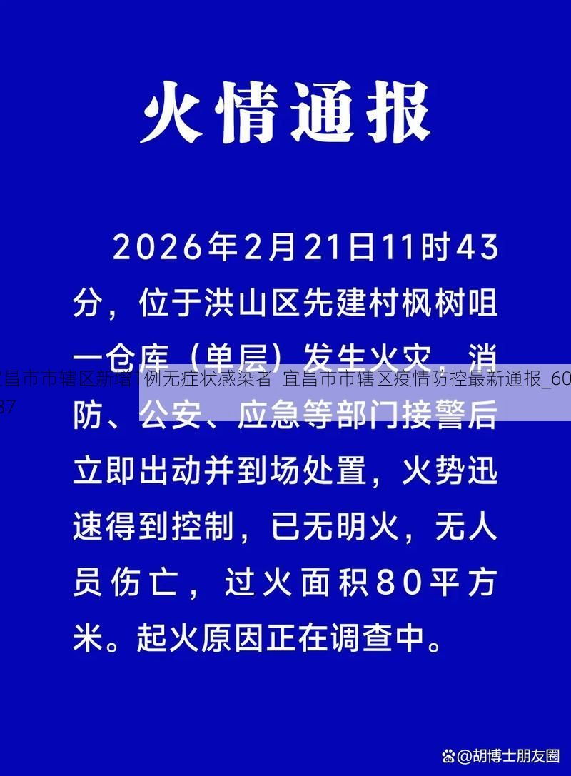 宜昌市市辖区新增1例无症状感染者  宜昌市市辖区疫情防控最新通报_60037
