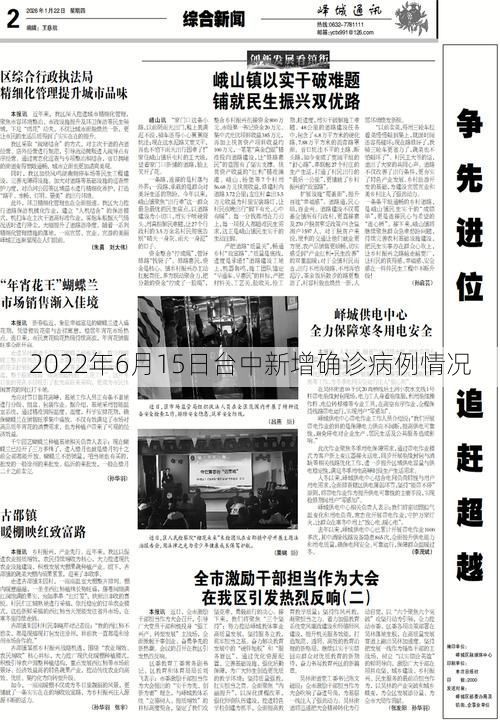 2022年6月15日台中新增确诊病例情况