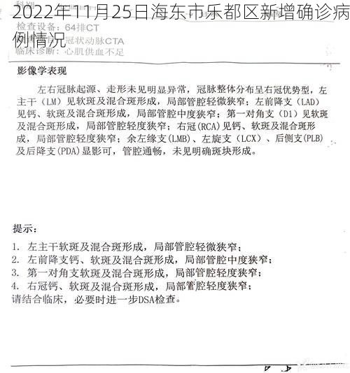 2022年11月25日海东市乐都区新增确诊病例情况