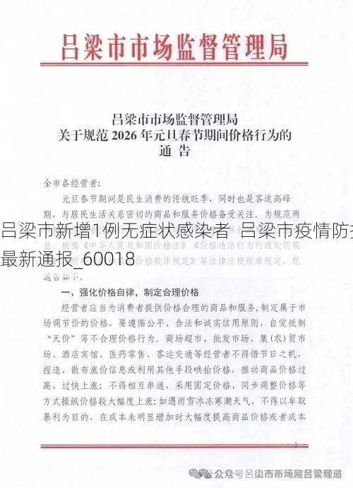 吕梁市新增1例无症状感染者 吕梁市疫情防控最新通报_60018