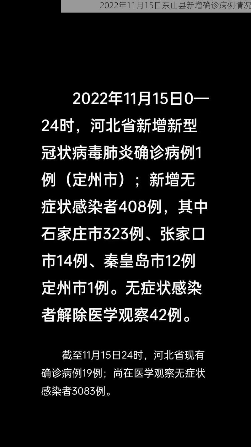 2022年11月15日东山县新增确诊病例情况