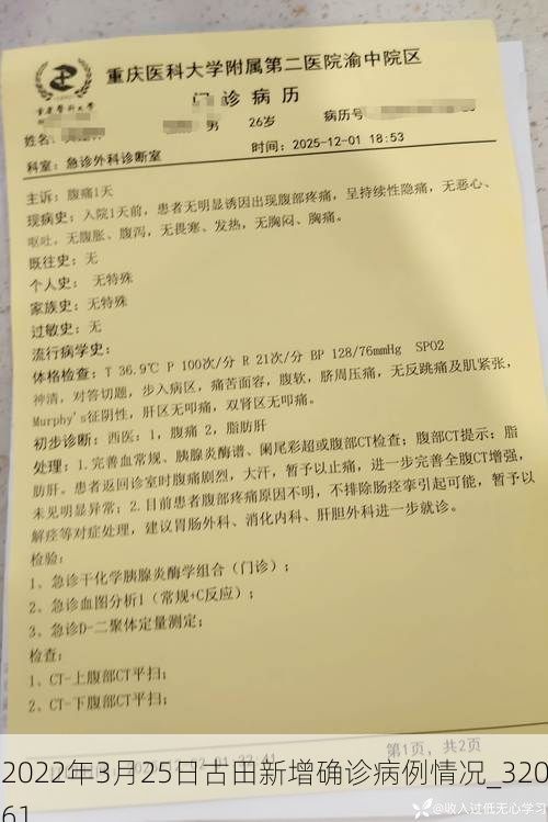 2022年3月25日古田新增确诊病例情况_32061