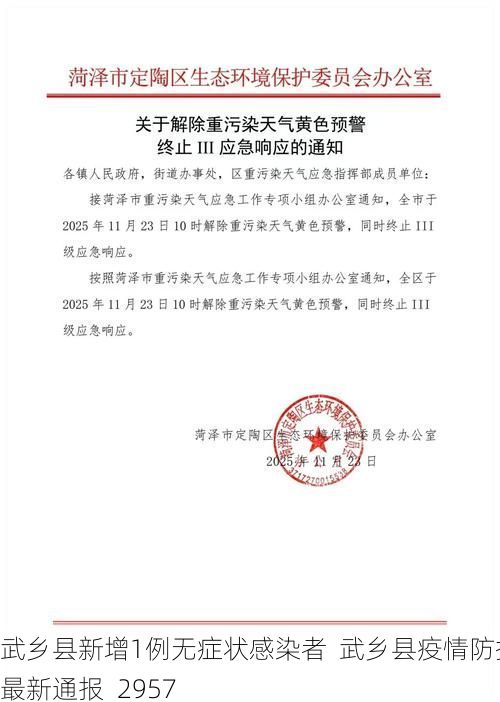 武乡县新增1例无症状感染者  武乡县疫情防控最新通报_2957