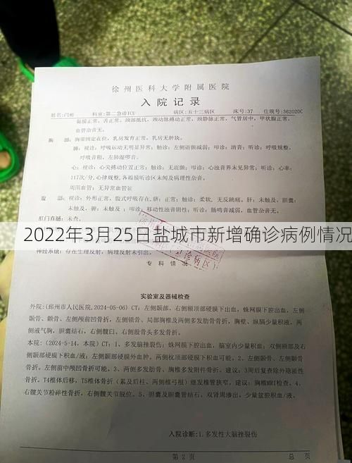 2022年3月25日盐城市新增确诊病例情况