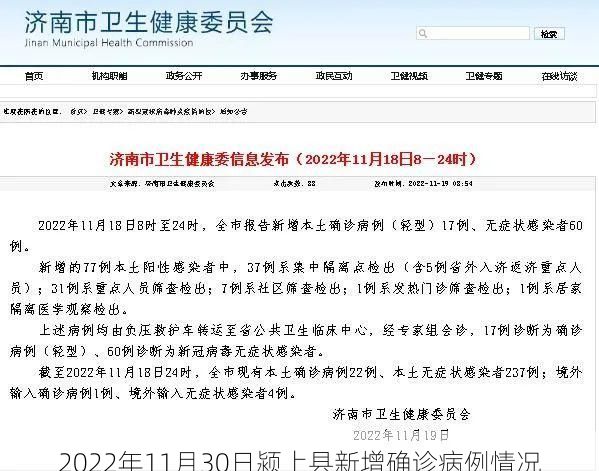 2022年11月30日颍上县新增确诊病例情况