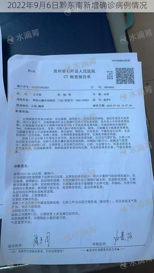 2022年9月6日黔东南新增确诊病例情况
