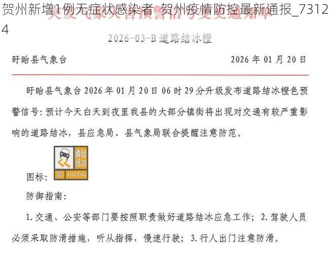 贺州新增1例无症状感染者  贺州疫情防控最新通报_73124