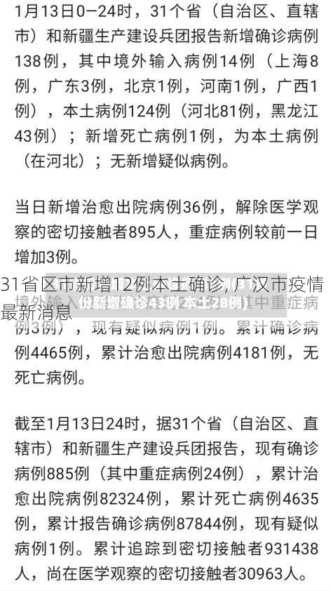 31省区市新增12例本土确诊, 广汉市疫情最新消息