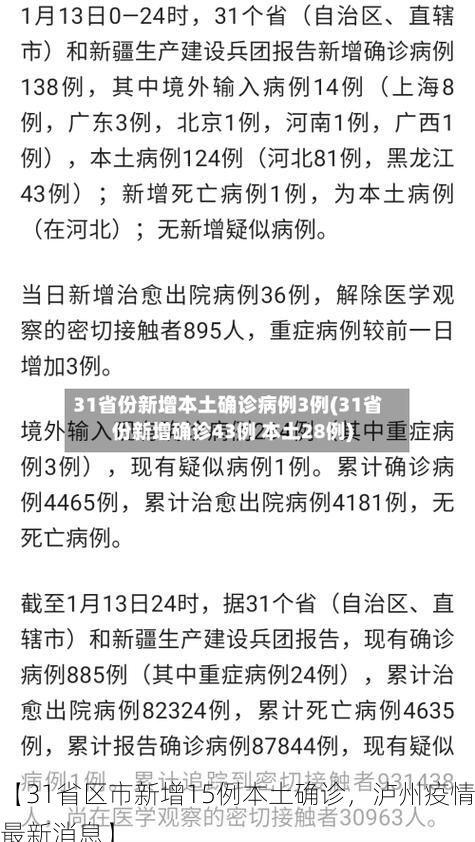 【31省区市新增15例本土确诊,泸州疫情最新消息】