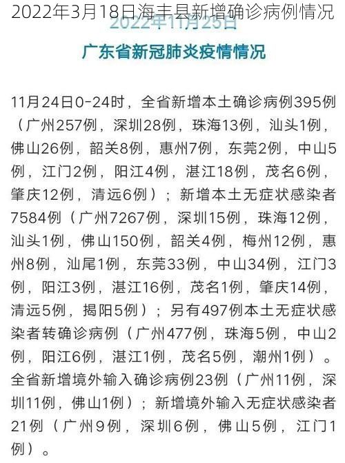 2022年3月18日海丰县新增确诊病例情况